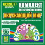 Комплект динамических раздаточных пособий - Окружающий мир (веера). Животные и растения, дорожные знаки. - «globural.ru» - Нижневартовск