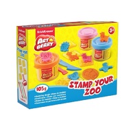 Пластилин на растительной основе Artberry/Stamp Your Zoo 3 бан./35 г со штампами - «globural.ru» - Нижневартовск