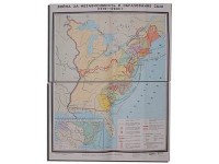 Учебная карта "Война за независимость и образование США (1775-1783) 1240*940 мм" (матовое, 2-стороннее лам.) - «globural.ru» - Нижневартовск