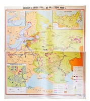 Учебная карта "Россия с конца XVII в. до нач. 60-х г.г. XVIII в." 1100*1400 мм (матовое, 2-стороннее лам.) - «globural.ru» - Нижневартовск