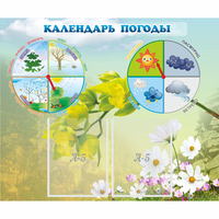 Стенд "Календарь погоды" с 2 карманами - «globural.ru» - Нижневартовск