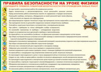Таблица Правила безопасности на уроке физики 1000*1400 винил	 - «globural.ru» - Нижневартовск