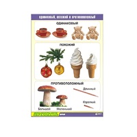 Таблица демонстрационная "Одинаковый, похожий и противоположный" (винил 70x100) - «globural.ru» - Нижневартовск