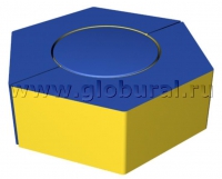 Шестигранное кресло - пуф 80*60*15см (ВИК) - «globural.ru» - Нижневартовск
