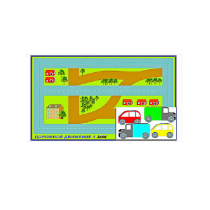 Игровой коврик "Дорожное движение - 1" с набором транспортных средств - «globural.ru» - Нижневартовск