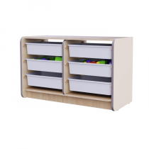 Двойной модуль для хранения игрушек из коллекции мебели «НЕГА» (цвет бежевый) - «globural.ru» - Нижневартовск