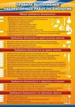 Стенд "Правила выполнения лабораторных работ по биологии" (вариант 2) - «globural.ru» - Нижневартовск