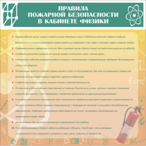 Стенд "Правила пожарной безопасности в кабинете физики" - «globural.ru» - Нижневартовск