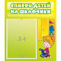 Стенд "Список детей на шкафчики" №5 - «globural.ru» - Нижневартовск