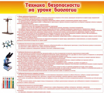 Стенд "Техника безопасности на уроках биологии" (вариант 2) - «globural.ru» - Нижневартовск