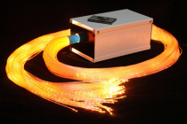 Пучок фибероптических волокон с боковым точечным свечением «Звёздный дождь» 150х2 м в комплекте с источником света - «globural.ru» - Нижневартовск