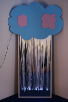 Зеркальное панно с фиброоптическими нитями «Разноцветный дождь» - «globural.ru» - Нижневартовск