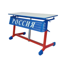 Стол ученический двухместный "Патриот-2о" на газовом лифте (р.гр. № 3-7 и наклоном столешницы) - «globural.ru» - Нижневартовск