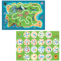 Тематическое поле-маршрутизатор «Остров/Слоги» для мини-робота Bee-Bot - «globural.ru» - Нижневартовск