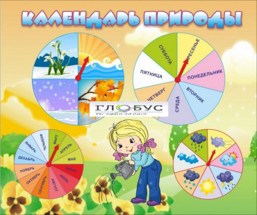 Стенд "Календарь природы" (вариант 1) - «globural.ru» - Нижневартовск