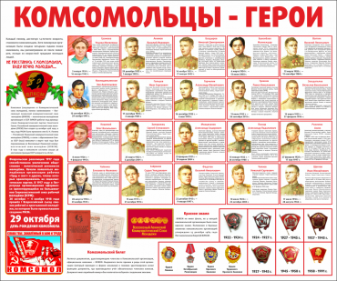 Тематический стенд "Комсомольцы-герои" - «globural.ru» - Нижневартовск
